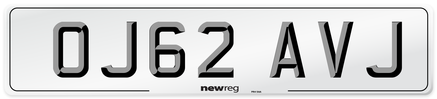 OJ62 AVJ Number Plate from New Reg